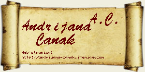 Andrijana Čanak vizit kartica